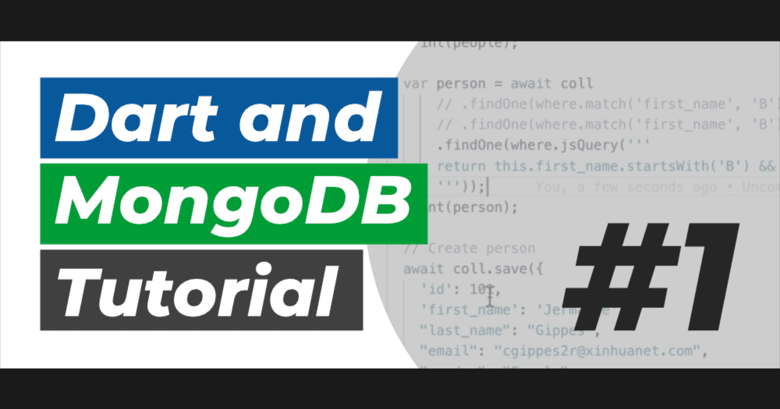 Dart and MongoDB Tutorial #1: Using the mongo_dart package